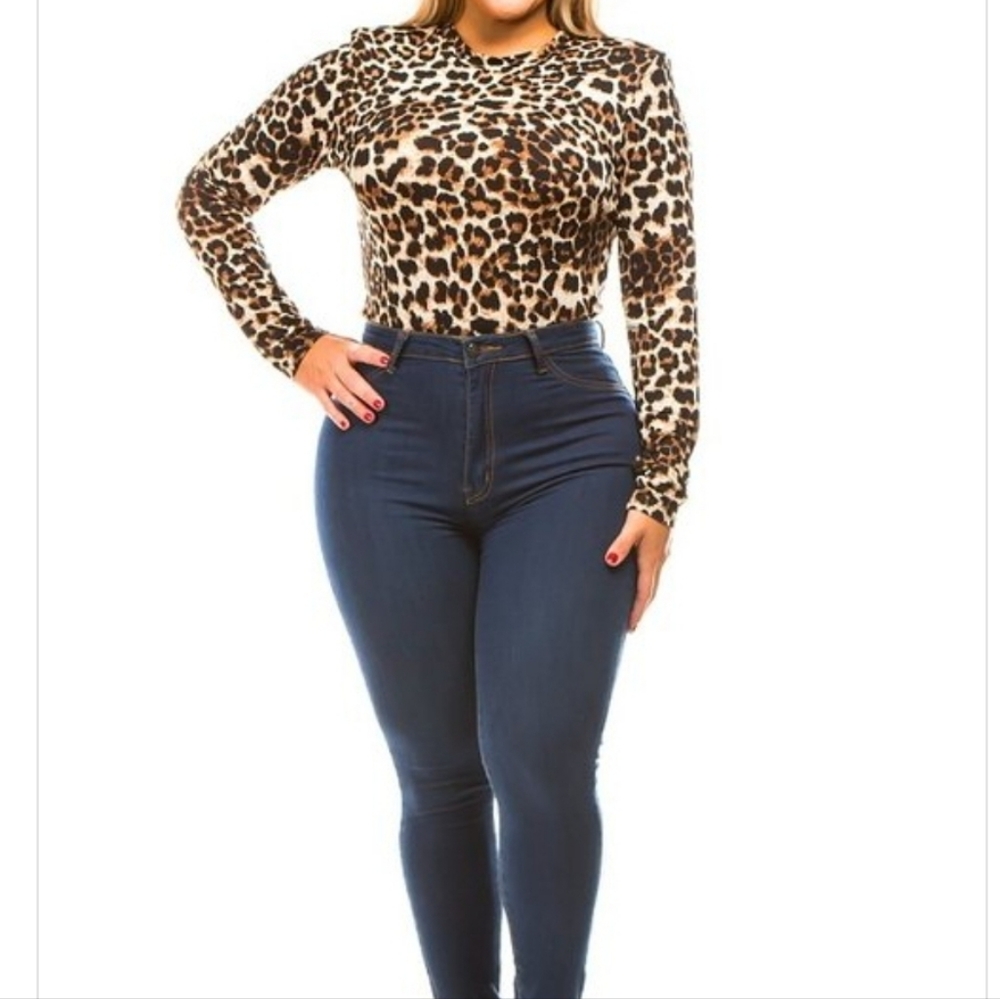 Queen Size Leopard Print Bodysuit